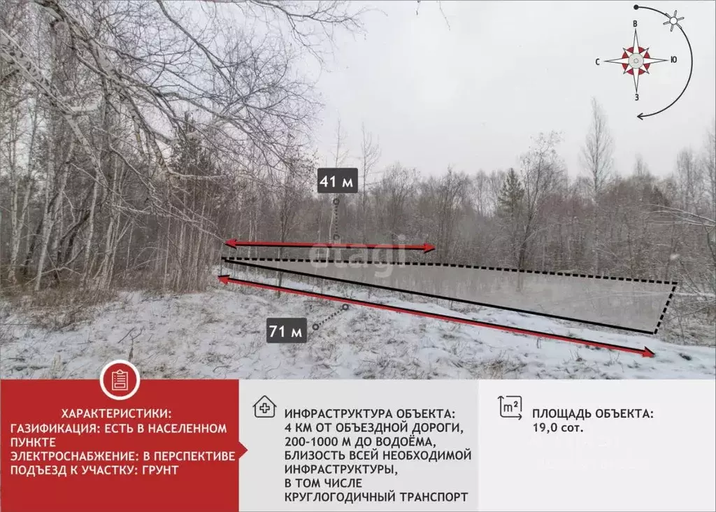 Участок в Тюменская область, Тюмень ул. Рублевская (19.0 сот.) - Фото 1