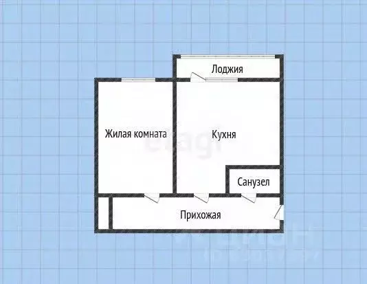 1-к кв. Краснодарский край, Горячий Ключ Черноморская ул., 56 (30.1 м) - Фото 1