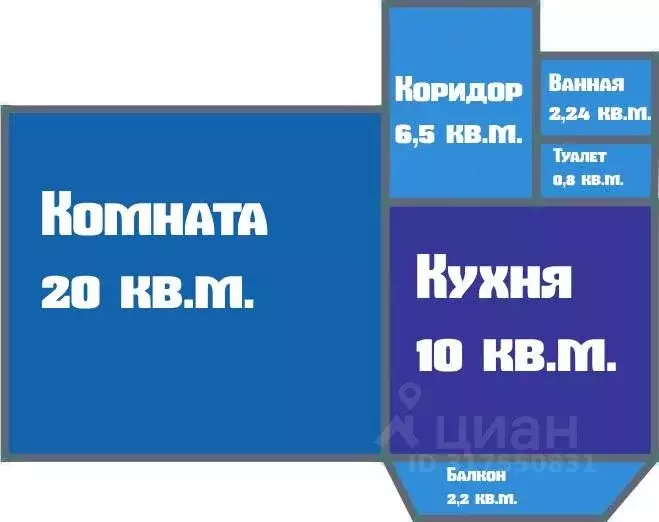 1-к кв. Санкт-Петербург ул. Осипенко, 4К2 (42.0 м) - Фото 1
