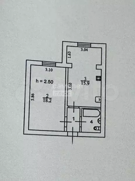 1-к. квартира, 40 м, 4/5 эт. - Фото 0