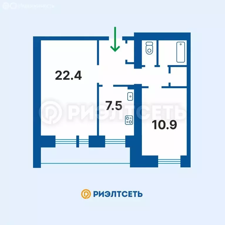 2-комнатная квартира: Мурманск, улица Полярные Зори, 2 (59 м) - Фото 2