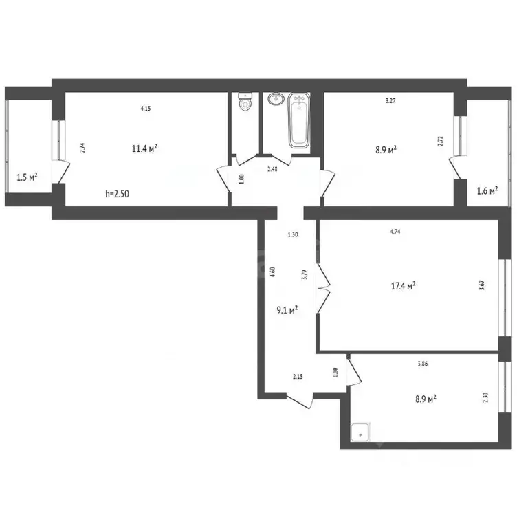 3-к кв. Красноярский край, Красноярск имени газеты Красноярский ... - Фото 2