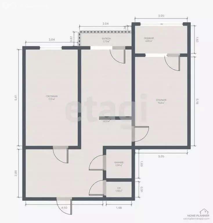 2-комнатная квартира: Махачкала, проспект Гамидова, 49к8 (76 м) - Фото 1