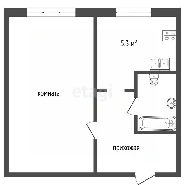 Студия Ярославская область, Ярославль Чернопрудная ул., 15 (24.63 м) - Фото 1