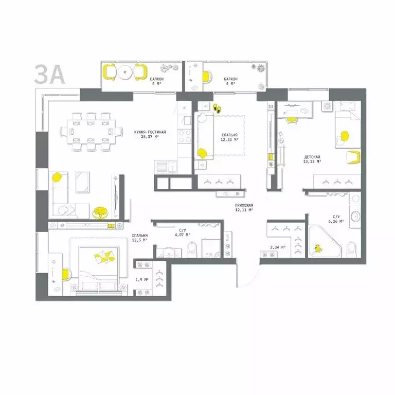 3-комнатная квартира: Тула, Оборонная улица, 104 (98.01 м) - Фото 0
