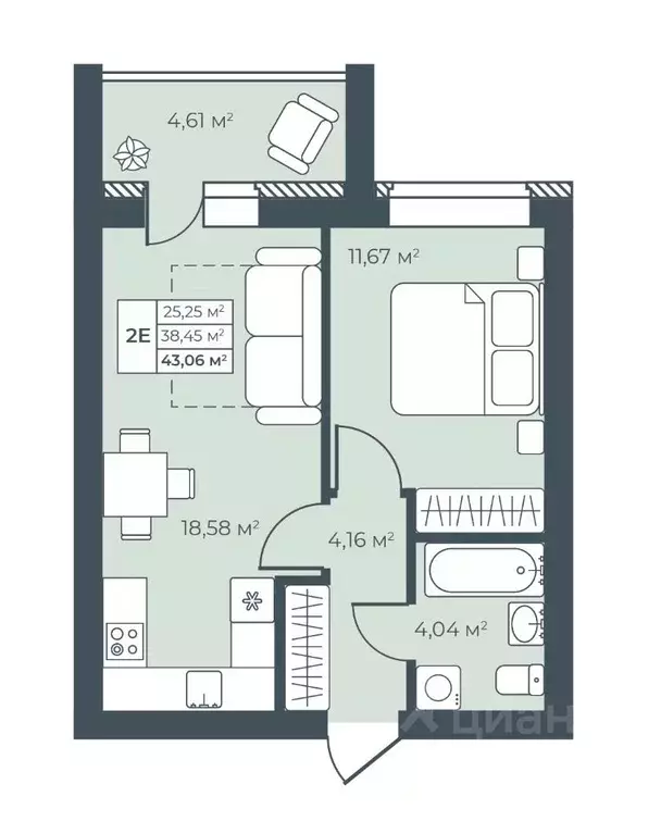 2-к кв. Воронежская область, Павловск ул. Свободы, 29 (43.06 м) - Фото 0