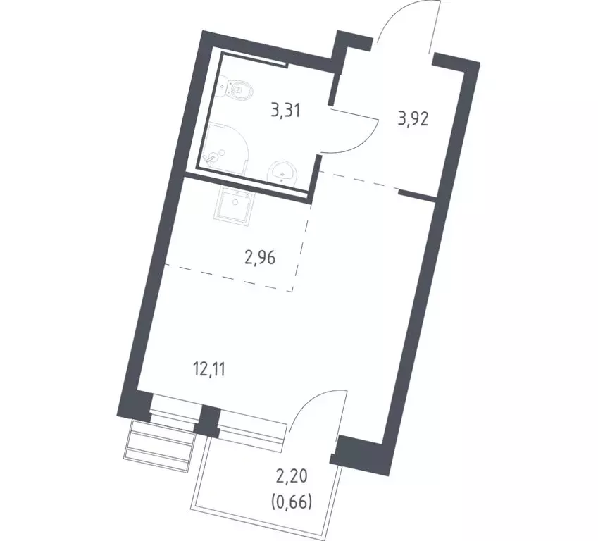 Квартира-студия: село Лайково, микрорайон Город-Событие, ЖК Рублёвский ... - Фото 1