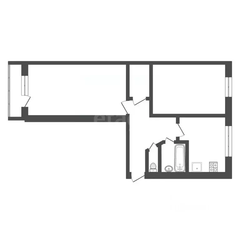 2-к кв. Тульская область, Донской Северо-Задонск мкр, Школьная ул., 30 ... - Фото 1