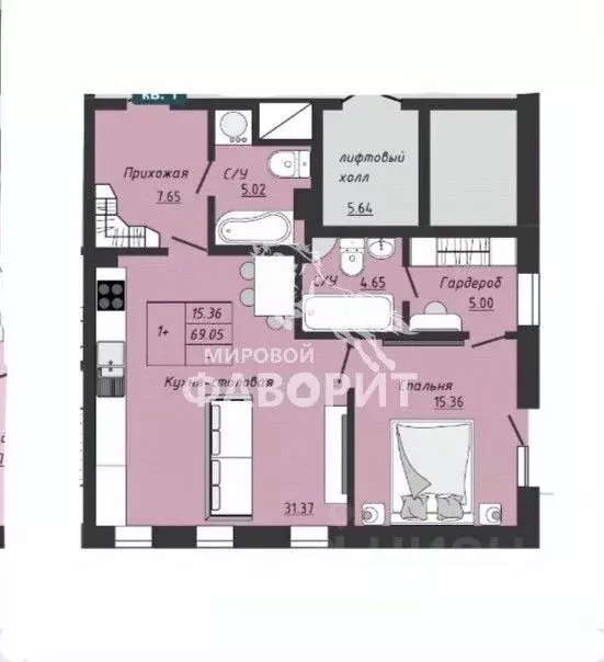 1-к кв. Оренбургская область, Оренбург Южный пер. (69.05 м) - Фото 2