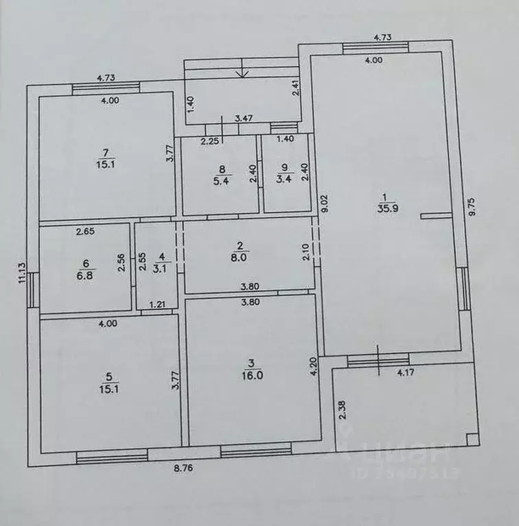 Дом в Крым, Сакский район, с. Уютное пер. Маковый, 32 (133 м) - Фото 2