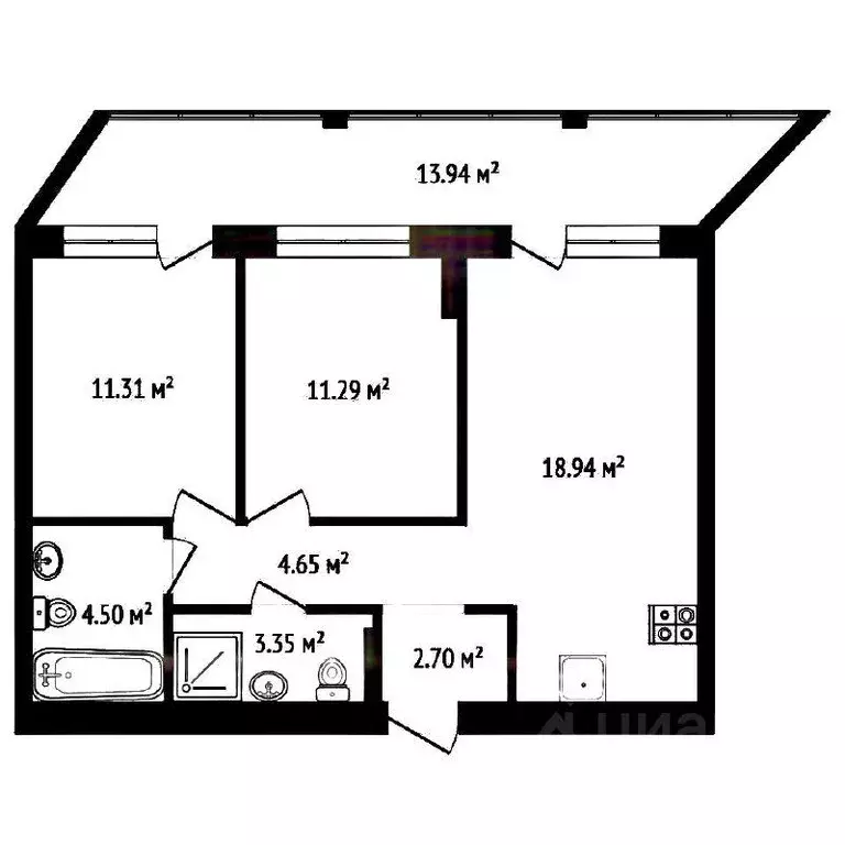 3-к кв. Москва Автозаводская ул., 26/1 (79.8 м) - Фото 2