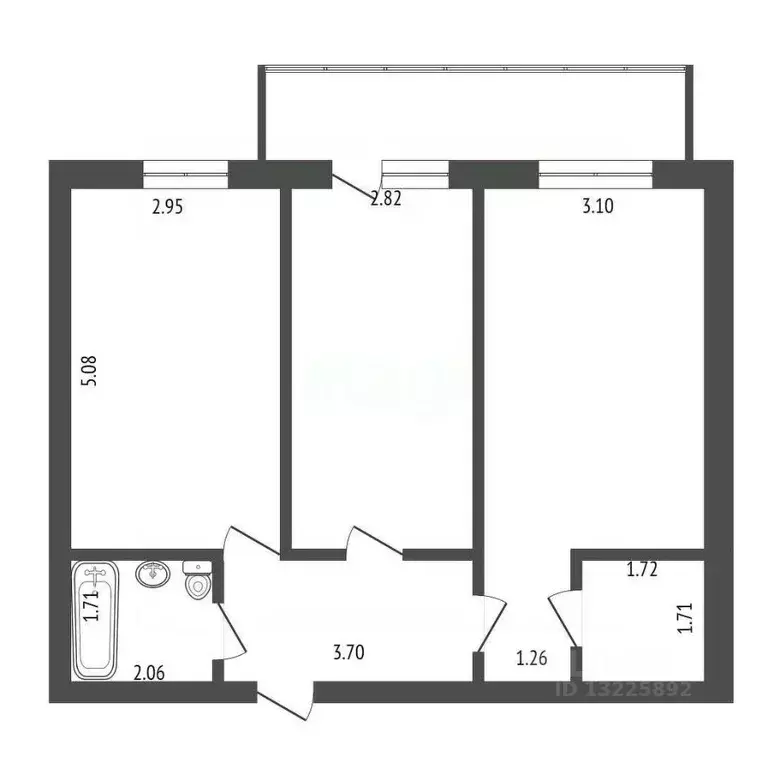 2-к кв. Вологодская область, Вологда ул. Космонавта Беляева, 21 (63.0 ... - Фото 1