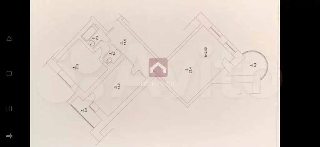 2-к. квартира, 70 м, 9/10 эт. - Фото 0