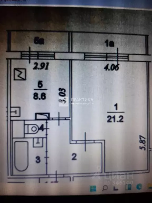 1-к кв. Москва Домодедовская ул., 38К2 (42.0 м) - Фото 2
