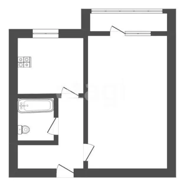1-комнатная квартира: Борисоглебск, улица Терешковой, 16Б (31 м) - Фото 1