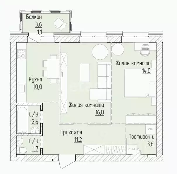 2-к кв. Алтайский край, Барнаул ВРЗ мкр, бул. 9 Января, 14 (60.2 м) - Фото 0