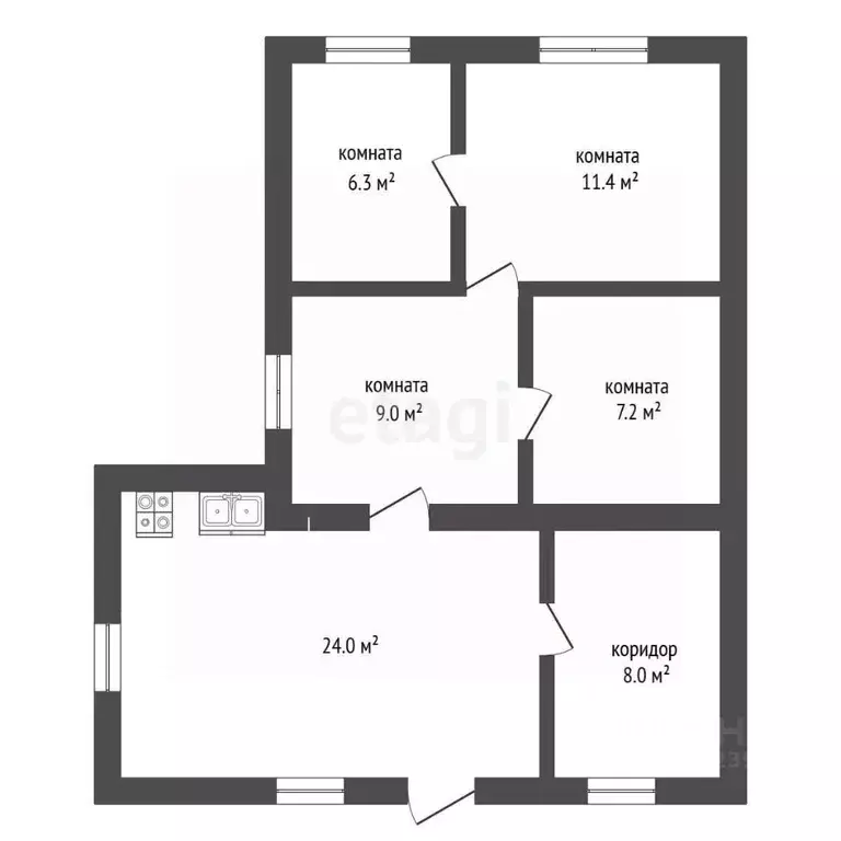 Таунхаус в Башкортостан, Стерлитамакский район, Наумовский сельсовет, ... - Фото 2