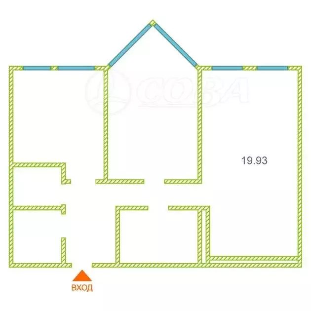 2-комнатная квартира: Тюмень, Краснооктябрьская улица, 14к3 (64 м) - Фото 0