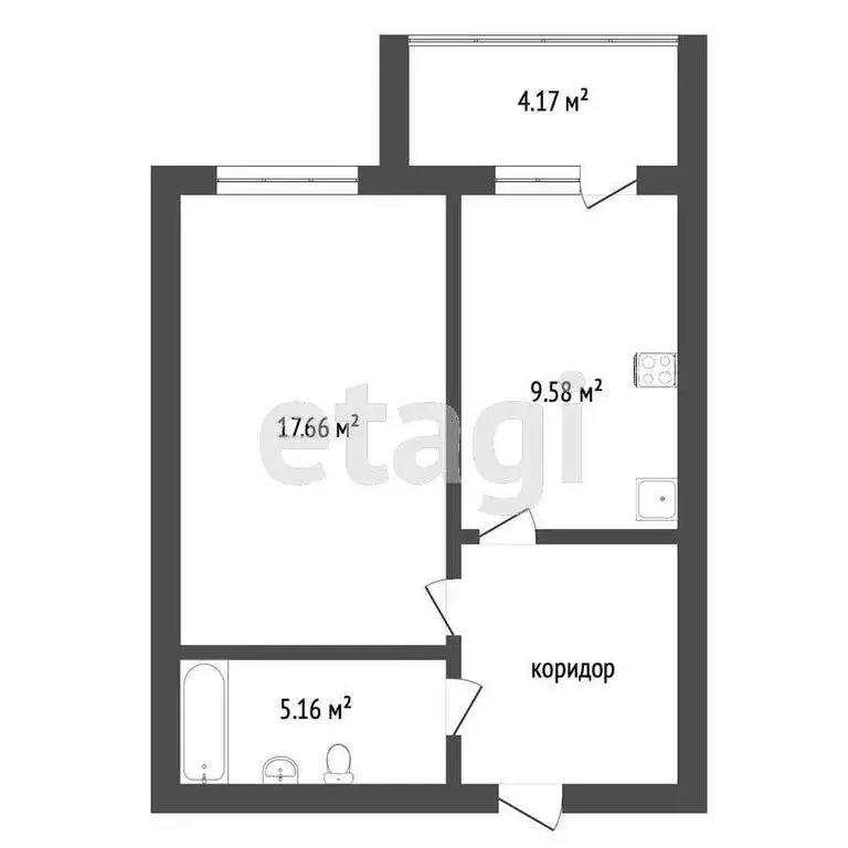 1-комнатная квартира: Тюмень, микрорайон Войновка, улица ... - Фото 1