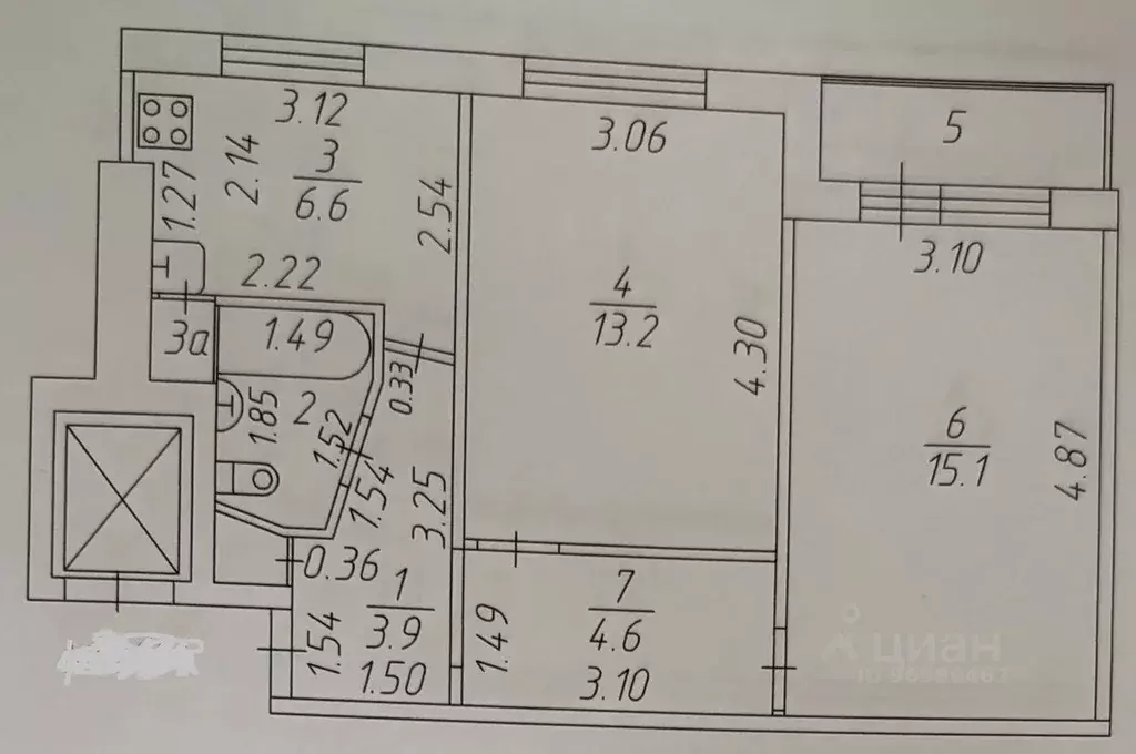 2-к кв. Московская область, Мытищи ул. 3-я Крестьянская, 20А (46.4 м) - Фото 1