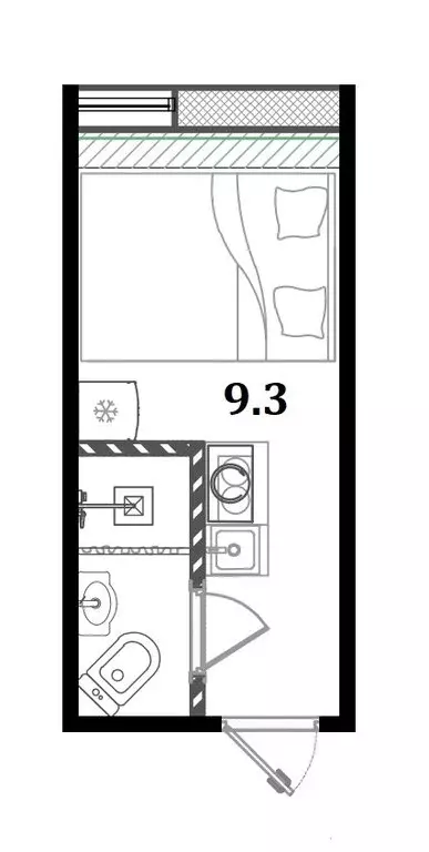 Квартира-студия: Санкт-Петербург, Малый проспект Васильевского ... - Фото 2