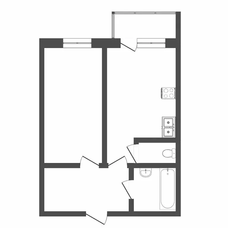 1-комнатная квартира: Тюмень, Широтная улица, 120к1 (35 м) - Фото 1