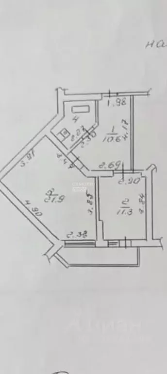 1-к кв. Липецкая область, Липецк ул. Фрунзе, 27 (48.8 м) - Фото 2