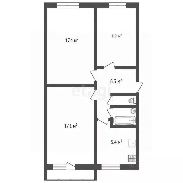3-к кв. Крым, Ялта ул. Сосновая, 34 (60.0 м) - Фото 2