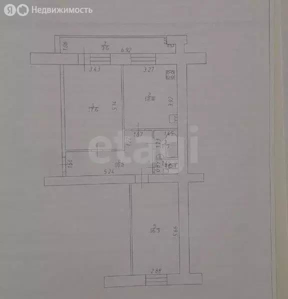 2-комнатная квартира: Казань, улица Академика Глушко, 12А (60.7 м) - Фото 1