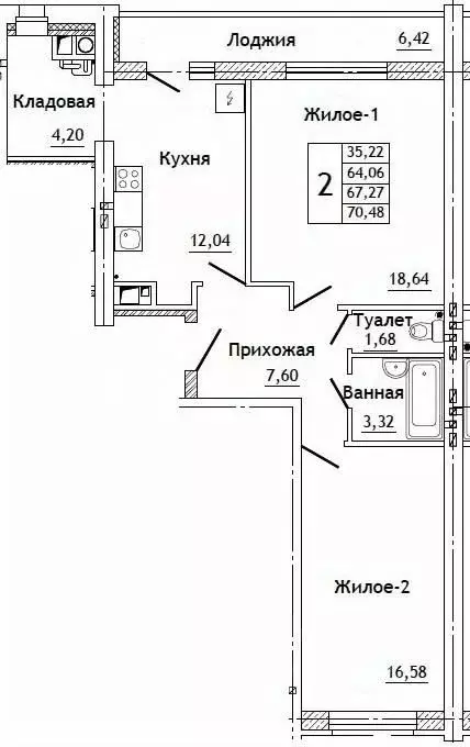2-к кв. Смоленская область, Смоленский муниципальный округ, д. ... - Фото 0