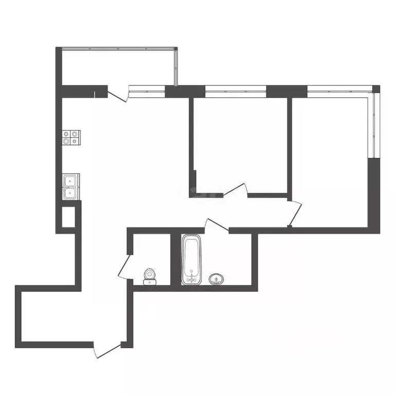 2-к кв. Тюменская область, Тюменский муниципальный округ, д. Дударева ... - Фото 2