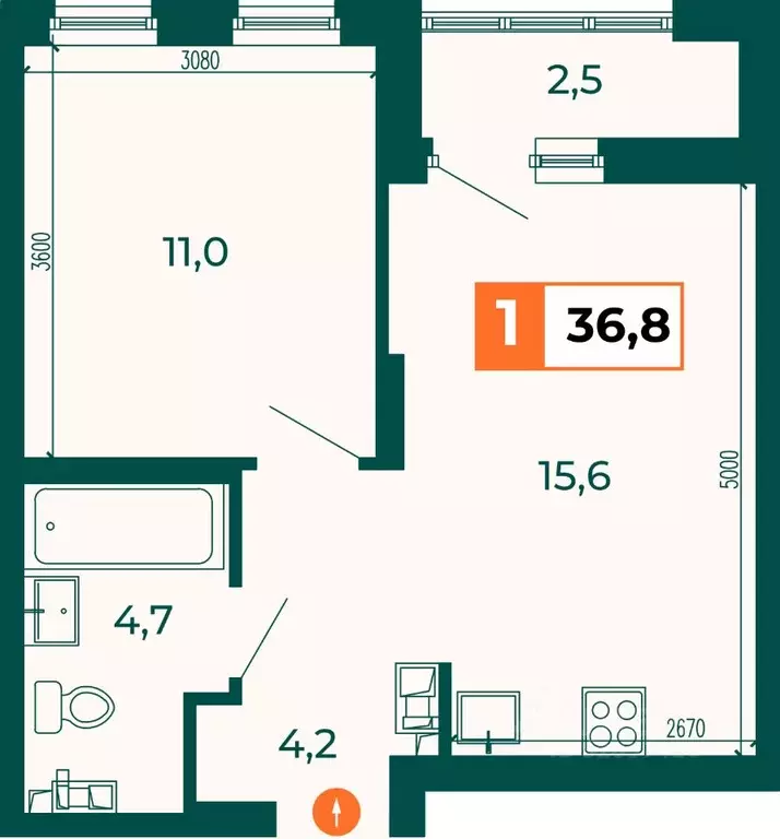 1-к кв. Свердловская область, Екатеринбург ВИЗ жилрайон, Квартал ... - Фото 1