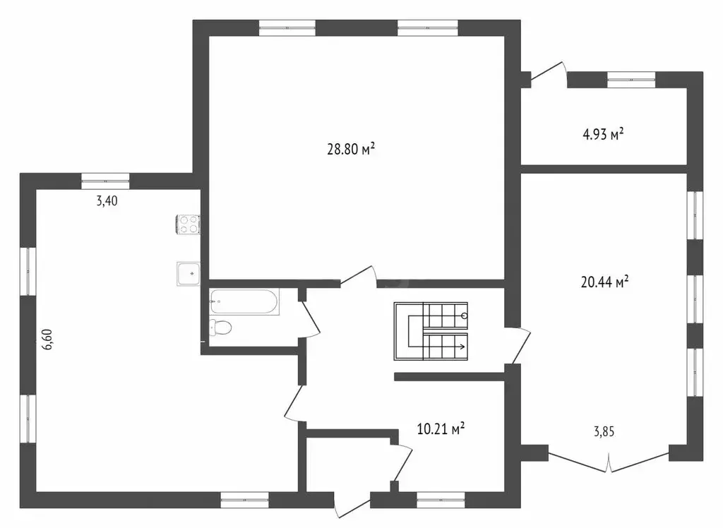 Дом в село Петелино, Трактовая улица (130 м) - Фото 1