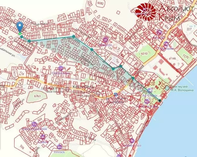 Участок в Коктебель, улица Шевченко (9.1 м) - Фото 0