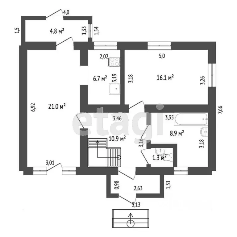 Дом в Севастополь с. Орловка, ул. Клубная, 27 (139 м) - Фото 1