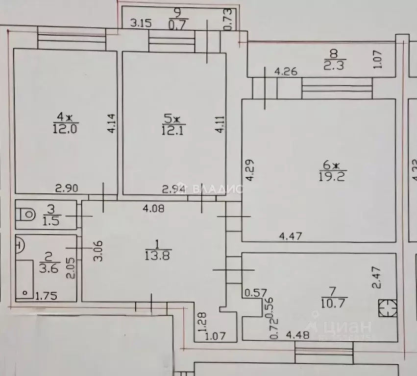 3-к кв. Калининградская область, Гурьевский муниципальный округ, пос. ... - Фото 2