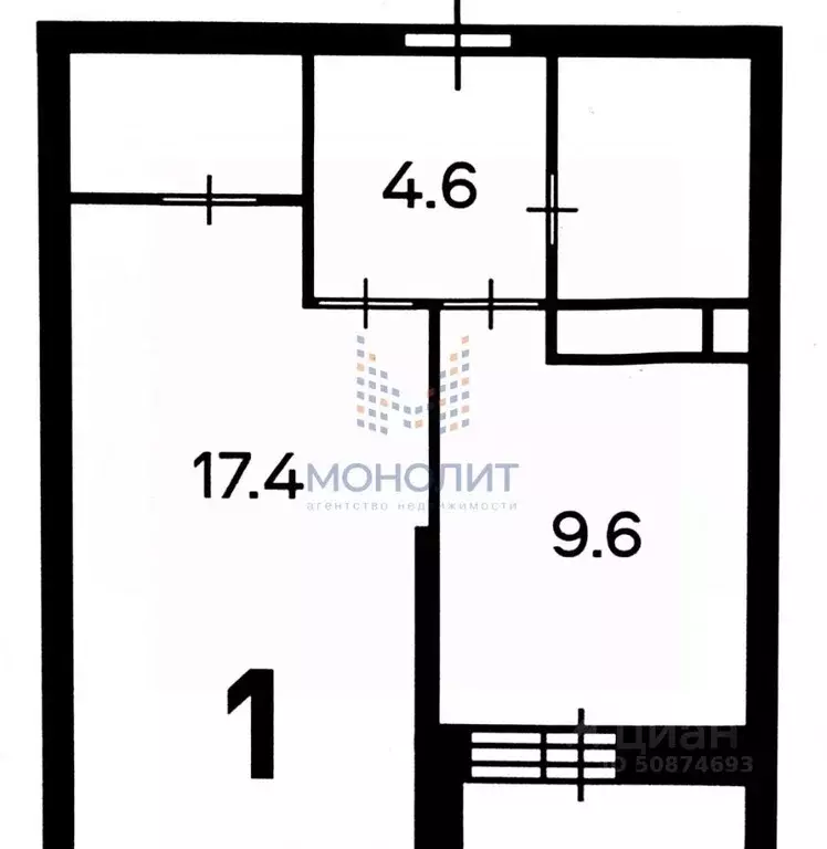 1-к кв. Москва 6-я Радиальная ул., 7/1к1 (38.1 м) - Фото 2
