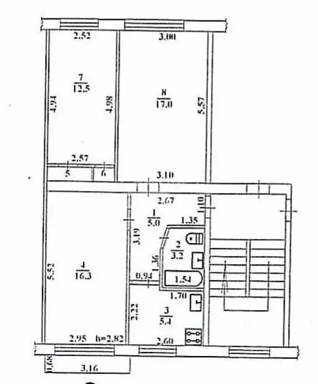 3-к кв. Новосибирская область, Куйбышев 11-й кв-л, 21 (61.0 м) - Фото 2