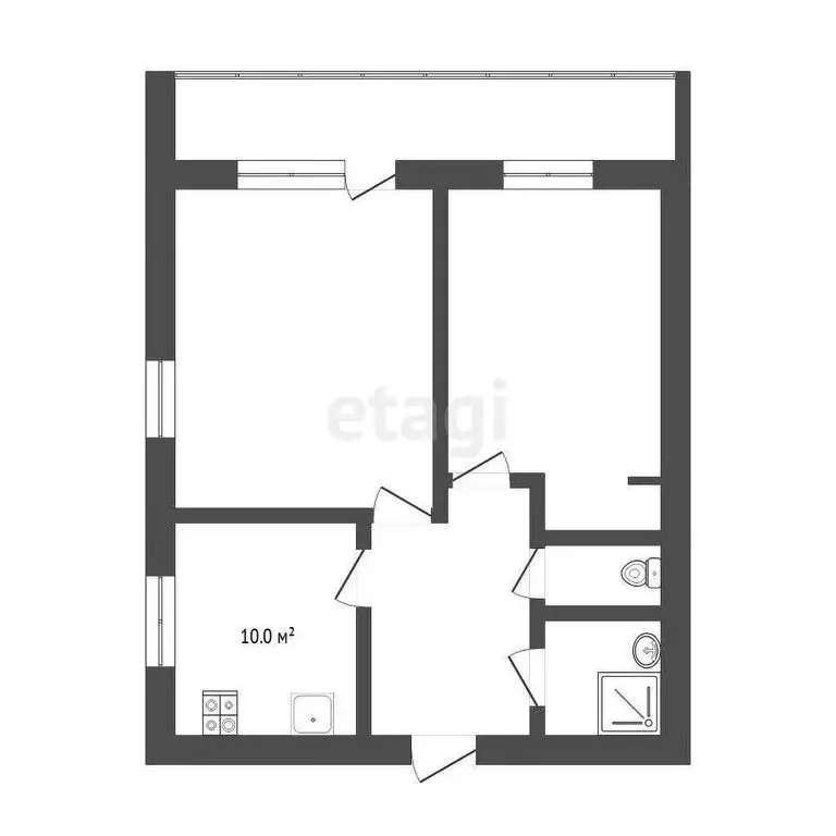 2-комнатная квартира: Тюмень, Широтная улица, 23 (49.4 м) - Фото 1