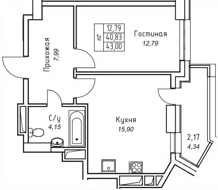 1-к кв. Саха (Якутия), Якутск 11-й кв-л,  (43.0 м) - Фото 0