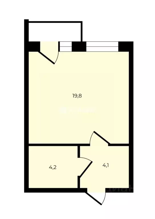 Студия Санкт-Петербург Киевская ул., 5к7 (28.1 м) - Фото 2