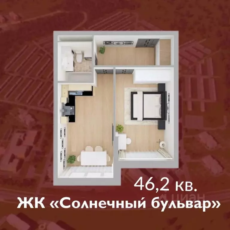1-к кв. Кемеровская область, Кемерово Лесная Поляна жилрайон, ... - Фото 0