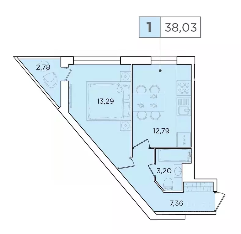 1-к кв. Санкт-Петербург Планерная ул., 87к1 (36.2 м) - Фото 0