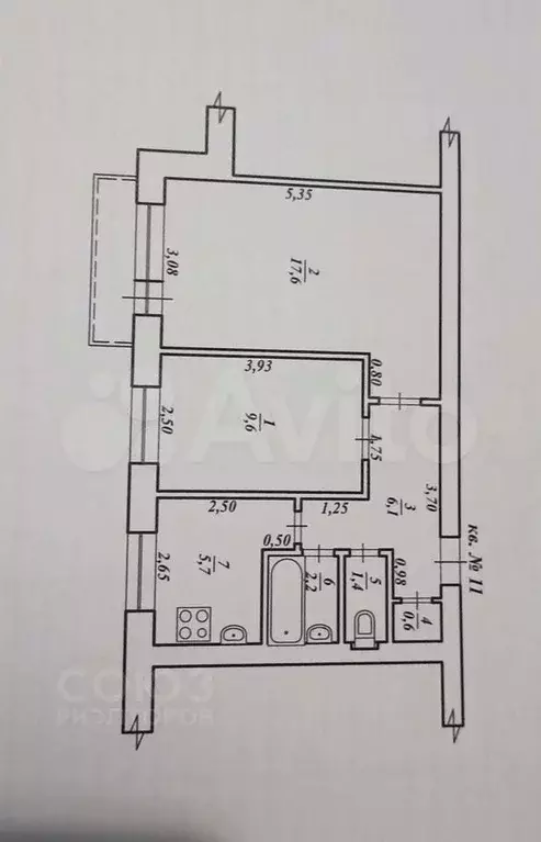 2-к. квартира, 44 м, 3/9 эт. - Фото 0