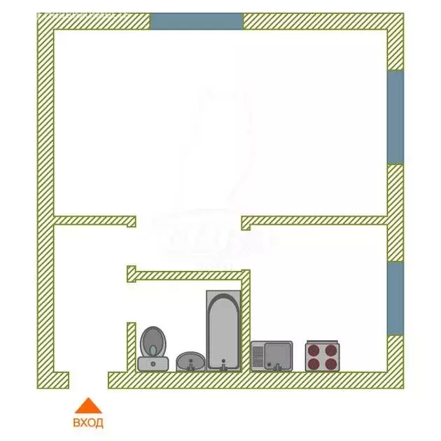 1-комнатная квартира: Тюмень, Ямская улица, 110 (30.9 м) - Фото 2