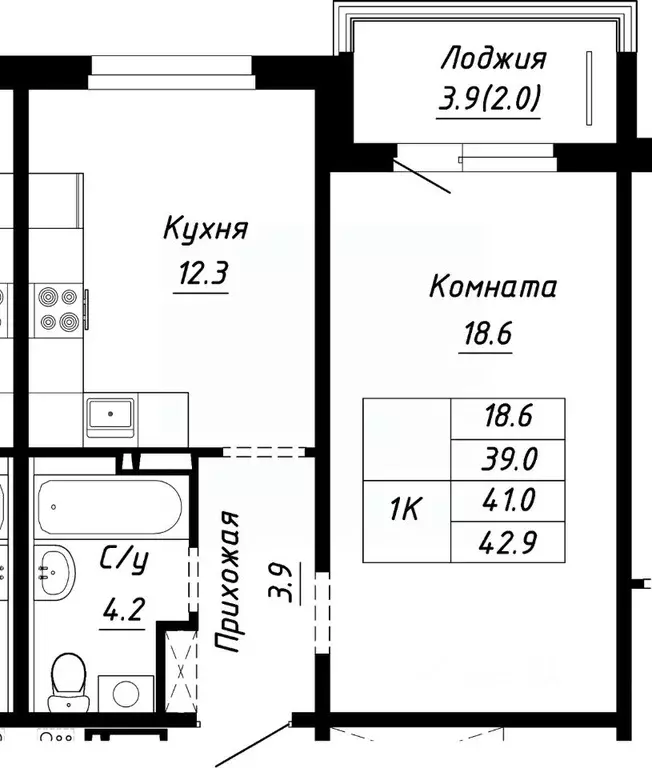 1-к кв. Алтайский край, Барнаул ул. Им. Анатолия Мельникова, 1 (41.0 ... - Фото 0