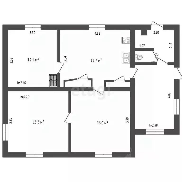 Дом в Мордовия, Лямбирский район, Берсеневское с/пос, д. Блохино  (62 ... - Фото 1