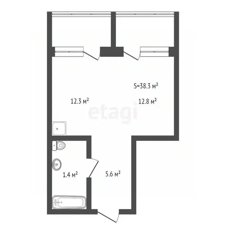 1-к кв. Томская область, Томский район, д. Кисловка, Левобережный мкр ... - Фото 1