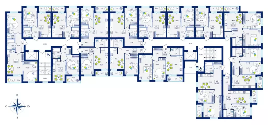 2-к кв. Калининградская область, Зеленоградск  (57.72 м) - Фото 2