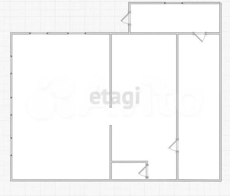 1-к. квартира, 49 м, 1/2 эт. - Фото 0